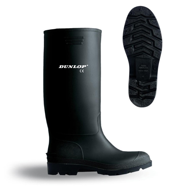 Bota de agua caña alta Dunlop de PVC negra - Referencia 1588-BAN